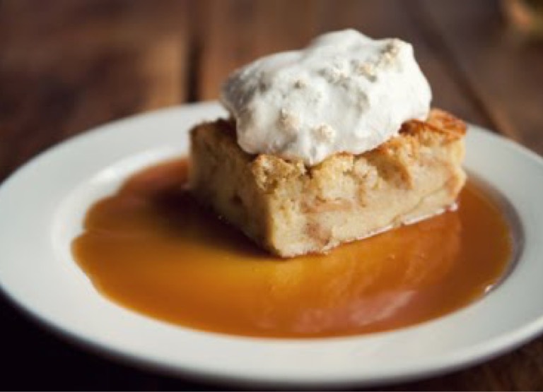 bourbon bread pudding at hillbilly tea
